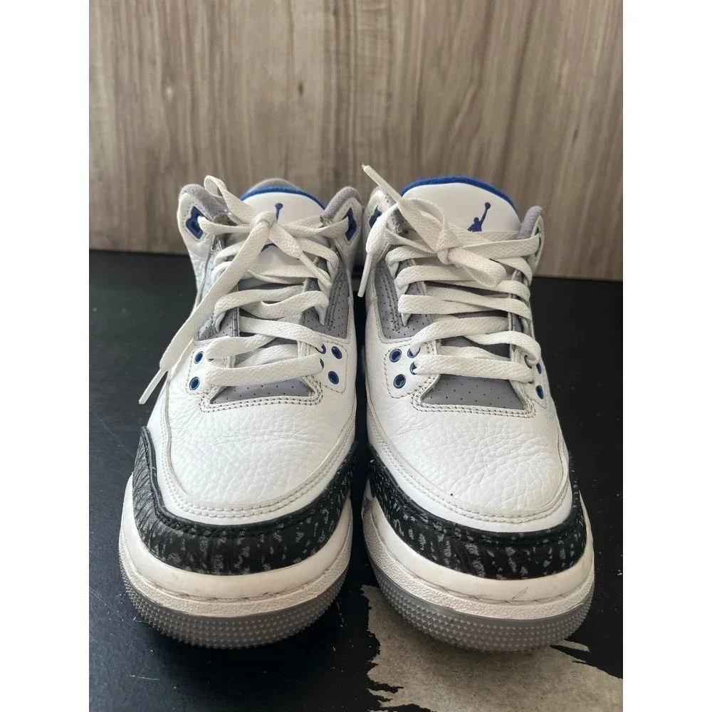 Nike Air Jordan 3 Retro GS Racer Blue 2021 Size 6Y 398614-145 White Black